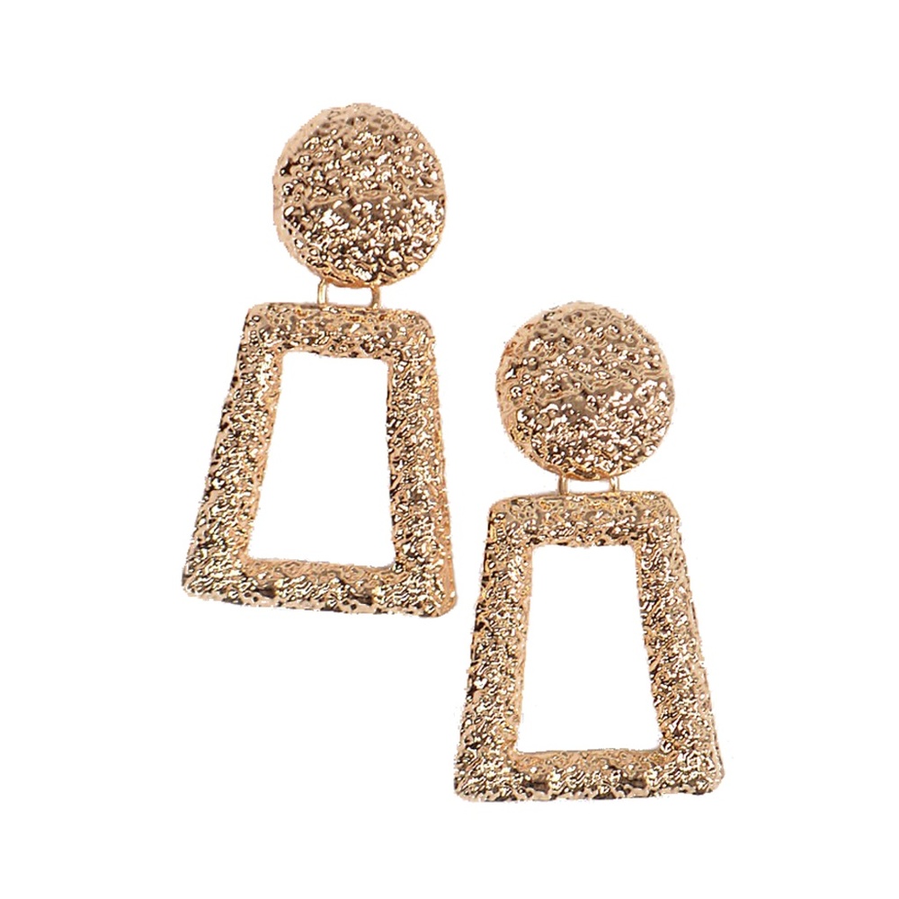 Gold Two Shapes Mixed Earrings
